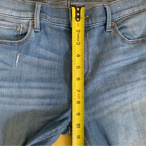 Women’s Express Jeans Light Wash Distressed Stretch Legging Mid Rise 12 Short - Picture 10 of 16